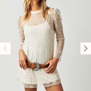 Free People Cecelia Sheer Mini Dress